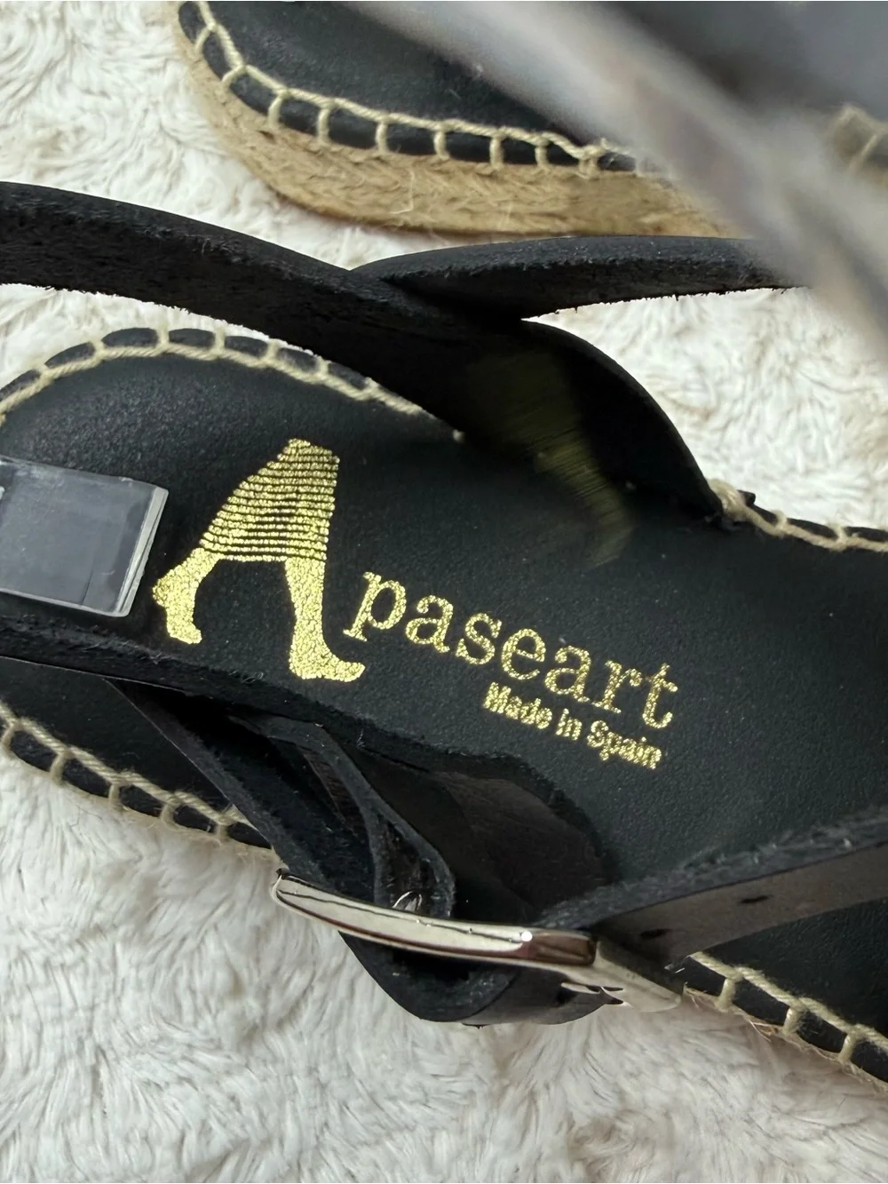 Woven Black & Natural Espadrille Sandals for Women Made in Spain